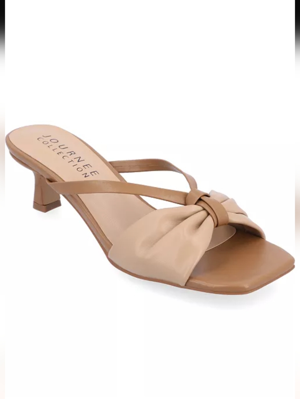 New w/Box Journee Collection Starling Vegan Leather Open-Toe Kitten Heel Sandals - Picture 8 of 8